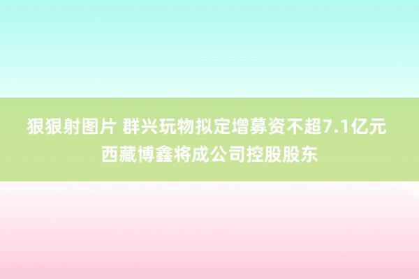 狠狠射图片 群兴玩物拟定增募资不超7.1亿元 西藏博鑫将成公司控股股东