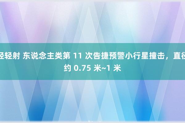 轻轻射 东说念主类第 11 次告捷预警小行星撞击，直径约 0.75 米~1 米