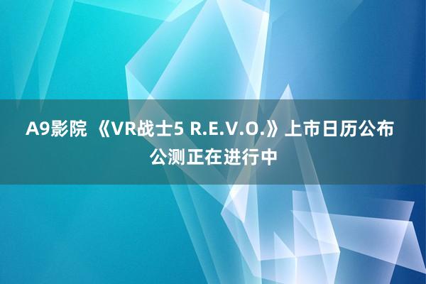A9影院 《VR战士5 R.E.V.O.》上市日历公布 公测正在进行中