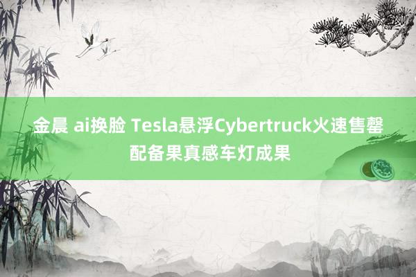 金晨 ai换脸 Tesla悬浮Cybertruck火速售罄 配备果真感车灯成果