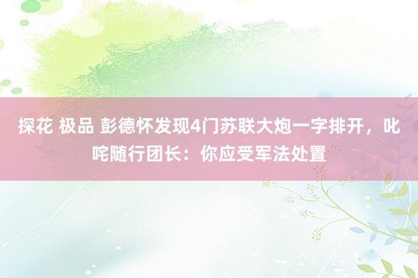 探花 极品 彭德怀发现4门苏联大炮一字排开，叱咤随行团长：你应受军法处置