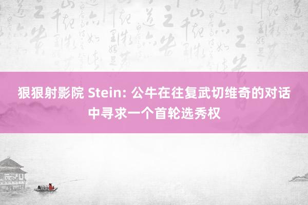 狠狠射影院 Stein: 公牛在往复武切维奇的对话中寻求一个首轮选秀权