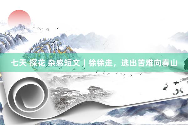七天 探花 杂感短文｜徐徐走，逃出苦难向春山