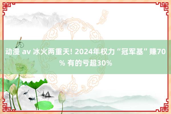 动漫 av 冰火两重天! 2024年权力“冠军基”赚70% 有的亏超30%