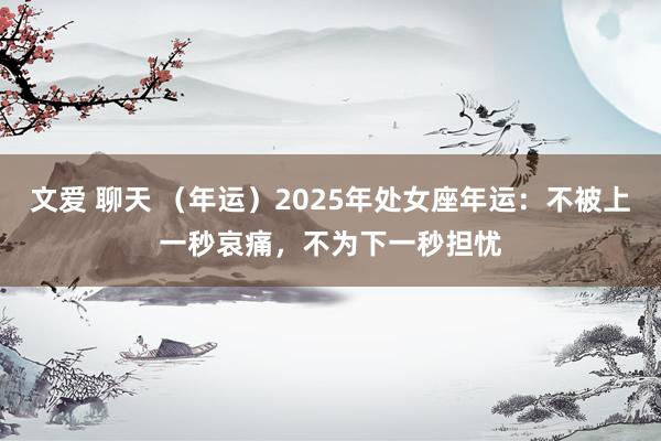 文爱 聊天 （年运）2025年处女座年运：不被上一秒哀痛，不为下一秒担忧