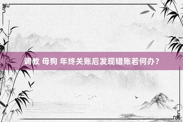 调教 母狗 年终关账后发现错账若何办？