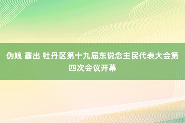 伪娘 露出 牡丹区第十九届东说念主民代表大会第四次会议开幕