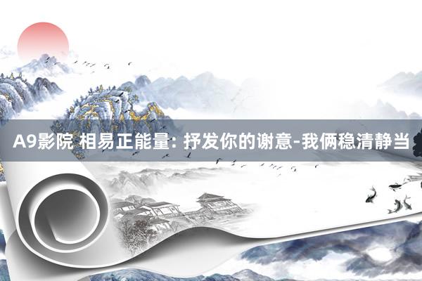 A9影院 相易正能量: 抒发你的谢意-我俩稳清静当