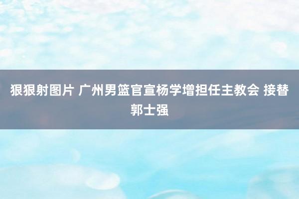 狠狠射图片 广州男篮官宣杨学增担任主教会 接替郭士强