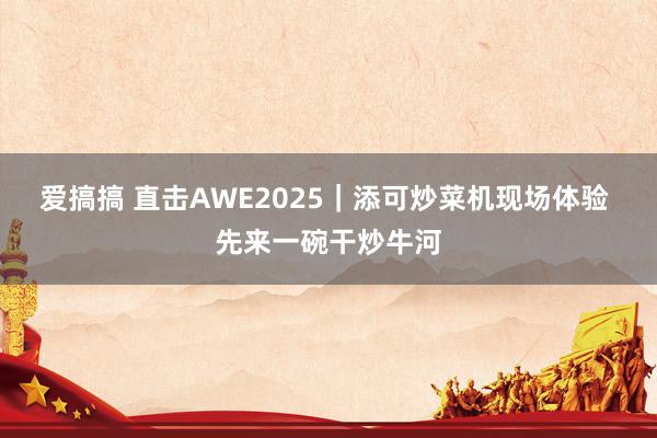 爱搞搞 直击AWE2025｜添可炒菜机现场体验 先来一碗干炒牛河