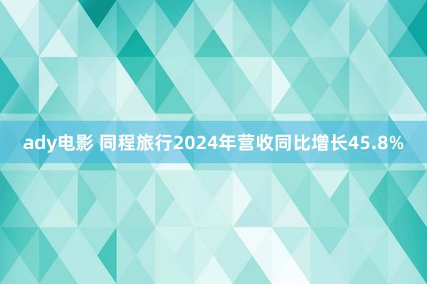ady电影 同程旅行2024年营收同比增长45.8%