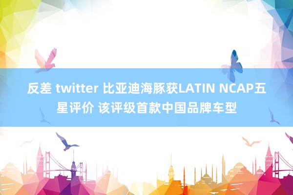 反差 twitter 比亚迪海豚获LATIN NCAP五星评价 该评级首款中国品牌车型
