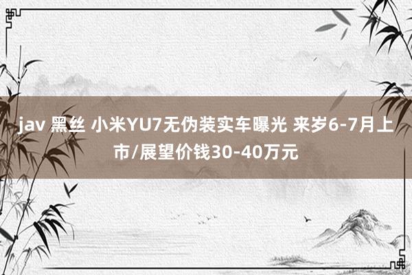 jav 黑丝 小米YU7无伪装实车曝光 来岁6-7月上市/展望价钱30-40万元