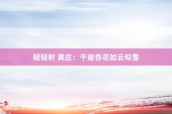 轻轻射 龚庄：千亩杏花如云似雪