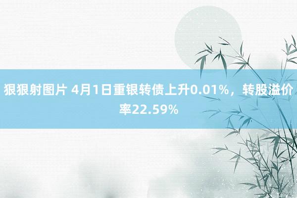 狠狠射图片 4月1日重银转债上升0.01%，转股溢价率22.59%