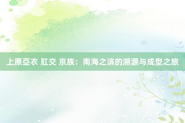 上原亞衣 肛交 京族：南海之滨的溯源与成型之旅