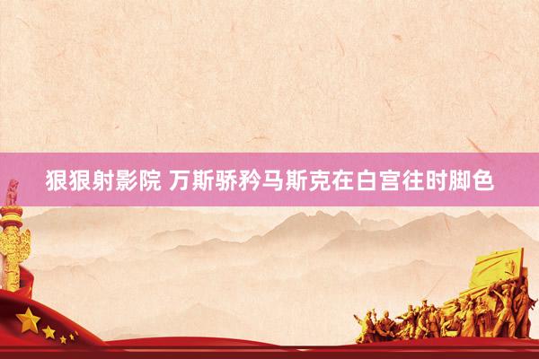 狠狠射影院 万斯骄矜马斯克在白宫往时脚色