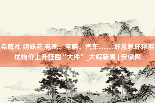 希威社 姐妹花 电视、电脑、汽车……好意思环球担忧物价上升狂囤“大件”_大皖新闻 | 安徽网