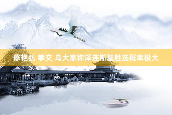 修艳弘 拳交 乌大家称泽连斯基胜选概率极大