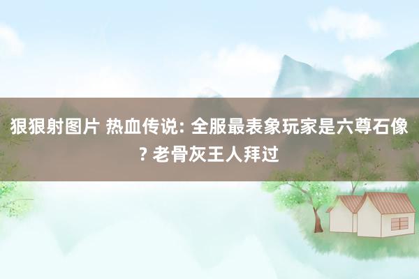 狠狠射图片 热血传说: 全服最表象玩家是六尊石像? 老骨灰王人拜过
