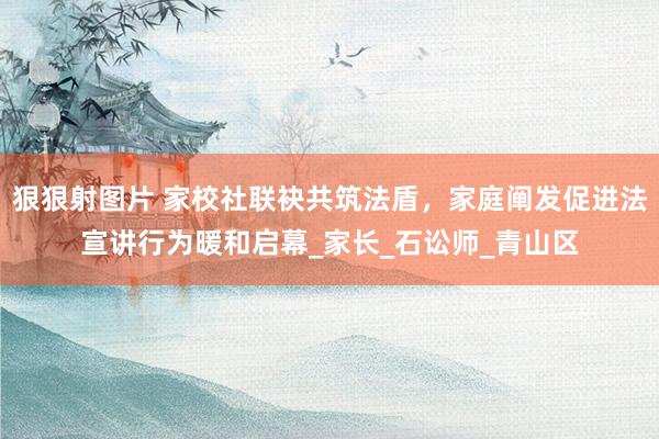 狠狠射图片 家校社联袂共筑法盾，家庭阐发促进法宣讲行为暖和启幕_家长_石讼师_青山区
