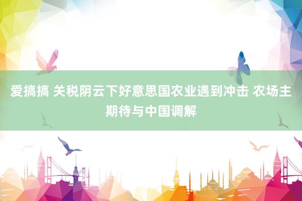 爱搞搞 关税阴云下好意思国农业遇到冲击 农场主期待与中国调解